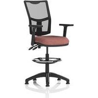 II Lever Draughtsman Operator Chair Mesh Back Adj Arms Forge