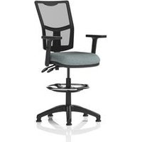II Lever Draughtsman Task Chair Mesh Back Adj Arms Tensile
