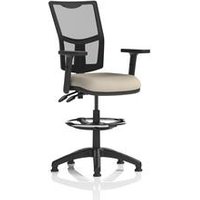 Eclipse+ II Lever Draughtsman Operator Chair Mesh Back Adj Arms Salt