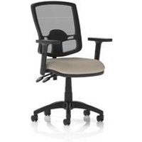 Eclipse + II Lever Operator Chair Mesh Back Adjustable Arms Quest Salt