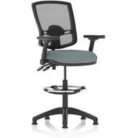 Eclipse+ II Lever Draughtsman Chair Mesh Back Adj Folding Arms Tensile
