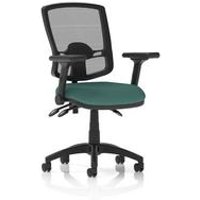 Eclipse + III Lever Operator Chair Mesh Back Adj Folding Arms Kelp