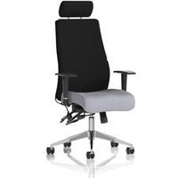 Onyx Ergo Posture Chair Adjustable Arms Headrest Seat Quest Shell