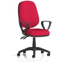 Luna II Lever Task Operator Chair With Loop Arms Bespoke Colour Back