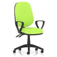 Luna II Lever Task Operator Chair With Loop Arms Bespoke Colour Back