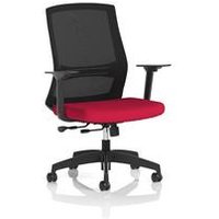 Mesh Back Task Operator Chair Adjustable Arms Seat Cherry