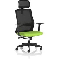 Mesh Back Operator Chair Adjustable Arms Headrest Seat