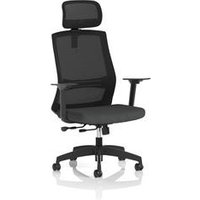 Mesh Back Operator Chair Adjustable Arms Headrest Seat Mussel