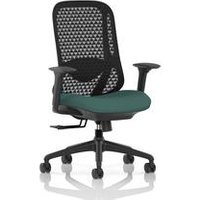 Mesh Back Chair Height Adjustable Arms Seat Quest Kelp