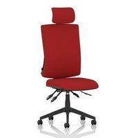 High Back Task Operator Chair Headrest Back Seat Cherry