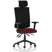 High Back Task Operator Chair Arms Headrest Seat Chilli
