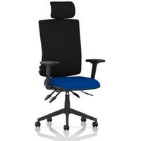 Orlena High Back Task Operator Chair with Headrest in Blue