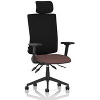 High Back Task Operator Chair Arms Headrest Seat Rivet Forge