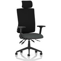 High Back Task Operator Chair Arms Headrest Seat Quest Mussel