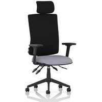 High Back Task Operator Chair Arms Headrest Seat Quest Shell
