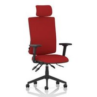High Back Task Operator Chair Arms Headrest Back Seat Cherry