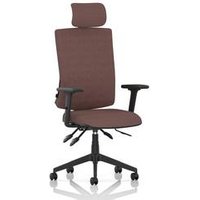 Orlena High Back Operator Chair Arms Headrest Back Seat Rivet Forge