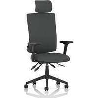 High Back Operator Chair Arms Headrest Back Seat Quest Mussel