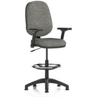 Eclipse+ I Lever Draughtsman Operatot Chair Adj Folding Arms Charcoal