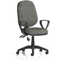 Eclipse + II Lever Operator Chair Pump Lumbar Loop Arms Charcoal
