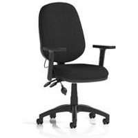 Eclipse + II Lever Operator Chair Pump Lumbar Adjustable Arms Black