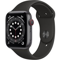 Apple Watch Series 6 (2020) GPS + Cellular 44 mm - Aluminium Space Gray - Sport band Black