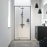 Sealskin - Douchedeur Contour 100 X 200cm - Zwart Profiel - 6 Mm Helder Glas