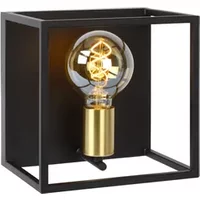Lucide Wandlamp Ruben Zwart Goud E27