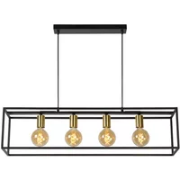 Lucide Hanglamp Ruben Zwart Goud 4xe27