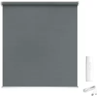 Madeco Gemotoriseerd Verduisterend Rolgordijn E-roll Grijs 80x250cm