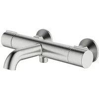 Aquavive Thermostatische Badkraan Cato - Geborsteld Staal - 15 Cm