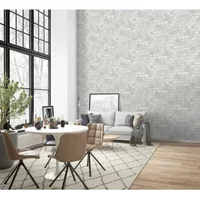 Vliesbehang Steen 58411 - Grijs - Wit - 10,05m X 53cm