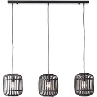 Brilliant Hanglamp Woodrow Zwart 3xe27