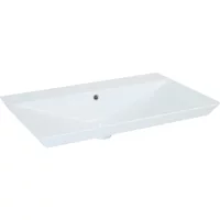 Elita Inbouw Wastafel Ness - Keramiek - Rechthoekig - Inclusief Kraan - Wit - 80cm