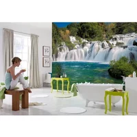 Fotobehang Krka Falls - Groen - 2,54m X 368cm