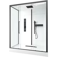 Aurlane Douchecabine Indus2 Xxl - Rechthoek - 85x160x215cm - Zwart/wit