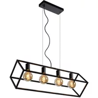 Lucide Hanglamp Fabian Zwart 4xe27