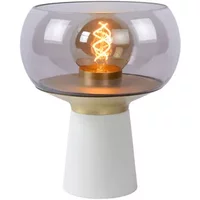 Lucide Tafellamp Farris - Wit Fumé Glas - E27 - 25w