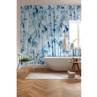 Fotobehang Bamboos - Blauw - 2,80m X 300cm