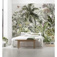 Fotobehang Birds In The Jungle - Meerkleurig - 2,50m X 350cm