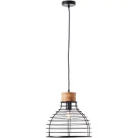 Brilliant Hanglamp Avia Zwart Hout ⌀35cm E27 60w