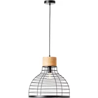 Brilliant Hanglamp Avia Zwart Hout ⌀47cm E27