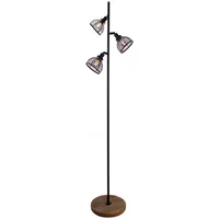 Brilliant Vloerlamp Avia Zwart/hout Ø25xm 3xe14 25w