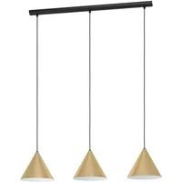 Eglo Hanglamp Narices 3xe27 Zwart Geelkoper