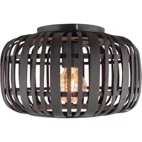 Brilliant Plafondlamp Woodrow Zwart Hout ⌀32cm E27