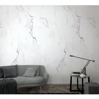 Fotobehang Marmer - Wit - Grijs - Zwart - 2,70m X 159cm