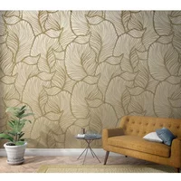 Fotobehang Bladeren - Beige - Goud - 2,70m X 159cm