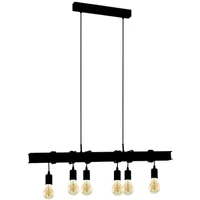 Eglo Hanglamp Townshend 6 Zwart 6xe27 60w