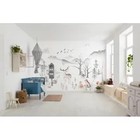 Fotobehang Cozy Woods - Meerkleurig - 2,80m X 400cm