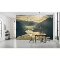 Fotobehang Gold Mountains - Meerkleurig - 2,50m X 400cm